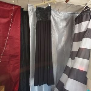 Black dress with rhinestones